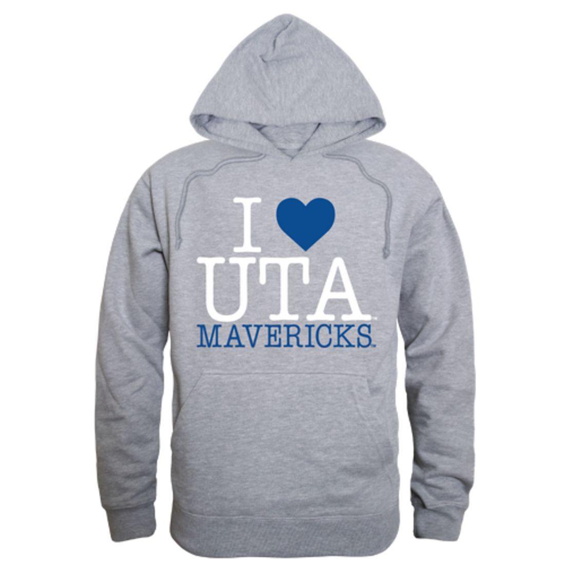 I Love UTA University of Teas at Arlington Mavericks Hoodie Sweatshirt-Campus-Wardrobe