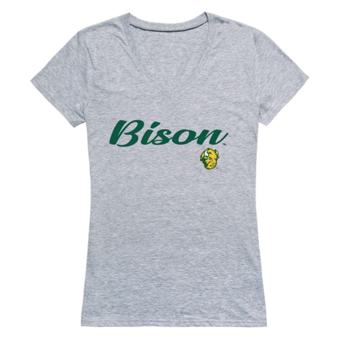 NDSU North Dakota State University Bison Thundering Herd Womens Script Tee T-Shirt-Campus-Wardrobe