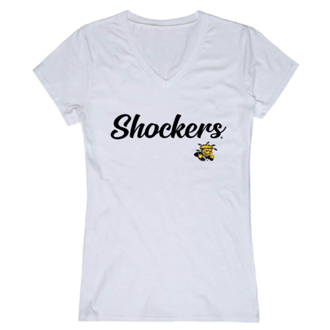 WSU Wichita State University Shockers Womens Script Tee T-Shirt-Campus-Wardrobe