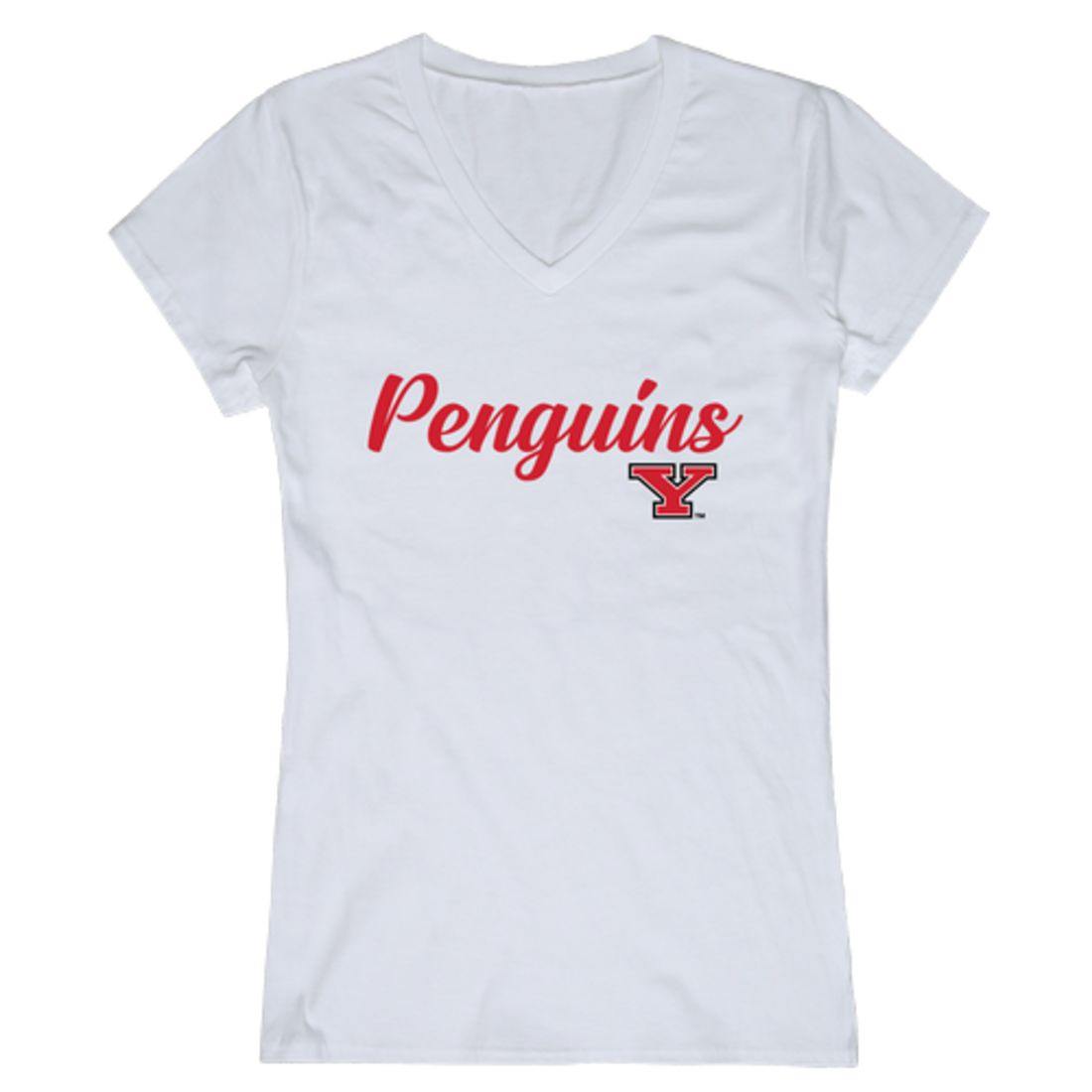 YSU Youngstown State University Penguins Womens Script Tee T-Shirt-Campus-Wardrobe