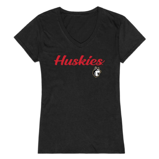 Northeastern University Huskies Womens Script Tee T-Shirt-Campus-Wardrobe