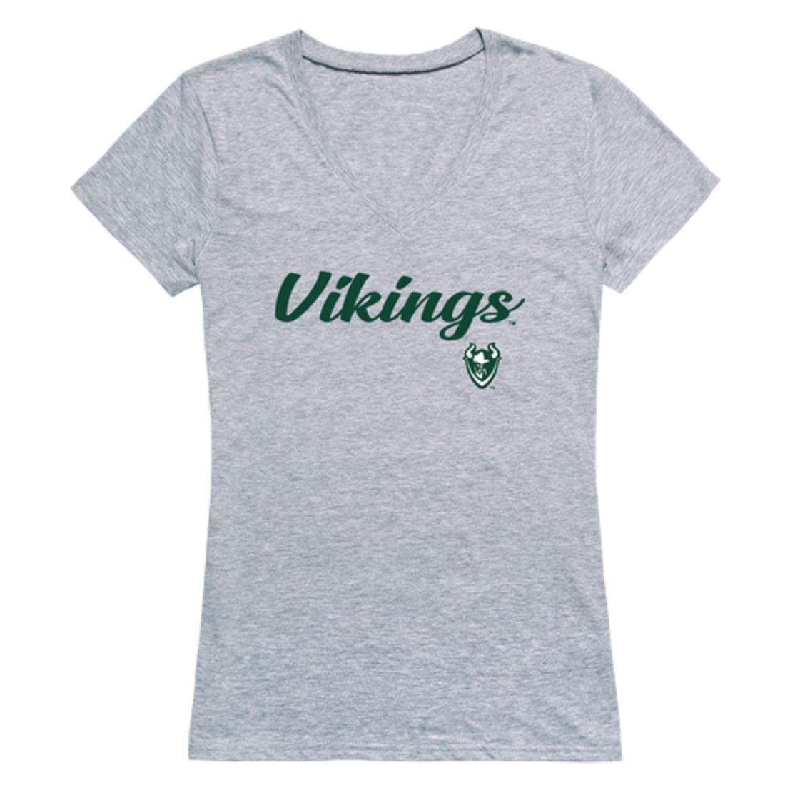PSU Portland State University Vikings Womens Script Tee T-Shirt-Campus-Wardrobe