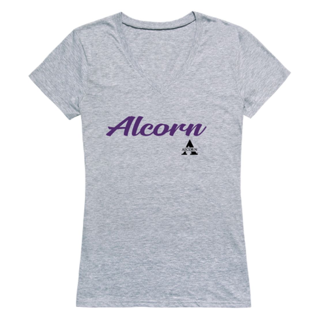 Alcorn State University Braves Womens Script Tee T-Shirt-Campus-Wardrobe