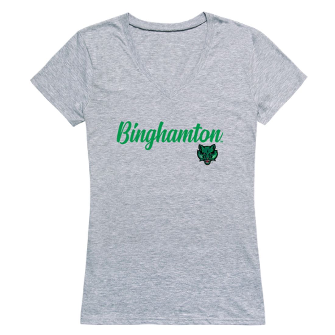 SUNY Binghamton University Bearcats Womens Script Tee T-Shirt-Campus-Wardrobe