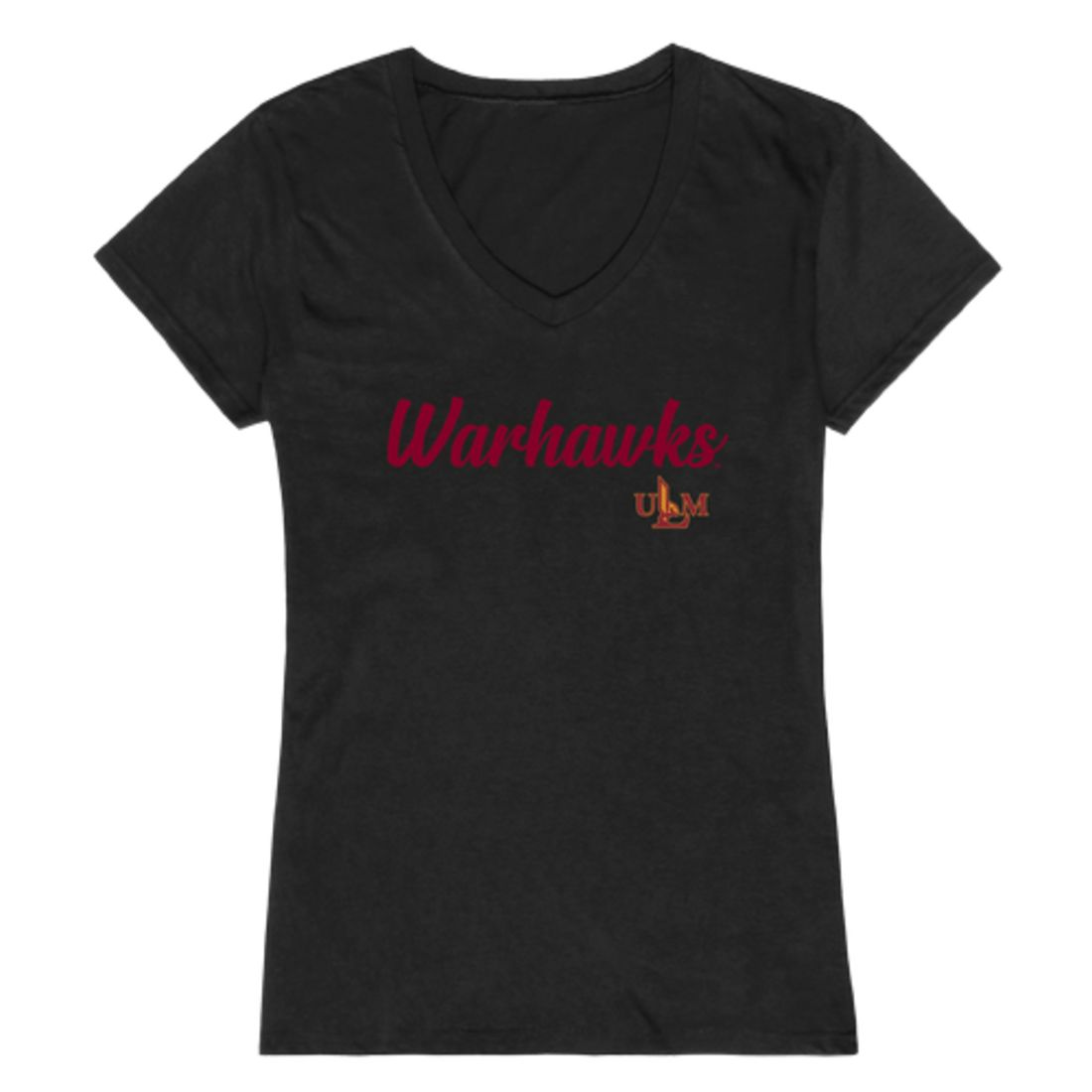 ULM University of Louisiana Monroe Warhawks Womens Script Tee T-Shirt-Campus-Wardrobe