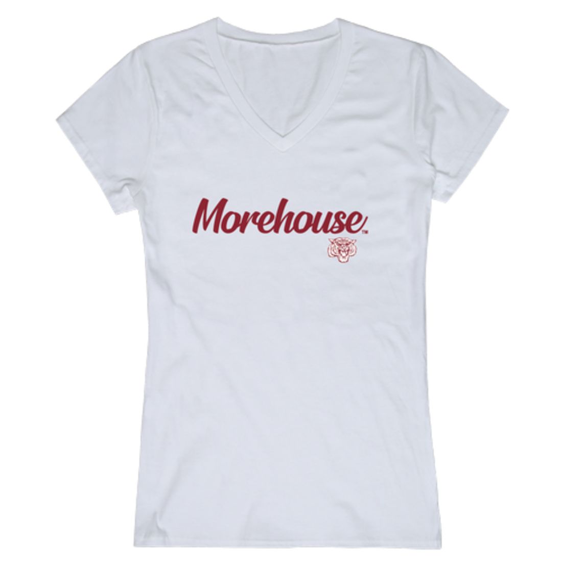 Morehouse College Tigers Womens Script Tee T-Shirt-Campus-Wardrobe