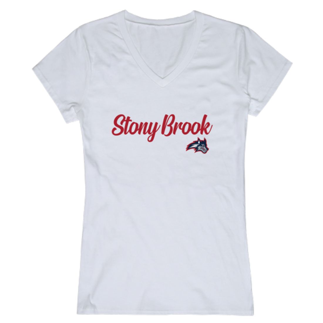 Stony Brook University Seawolves Womens Script Tee T-Shirt-Campus-Wardrobe