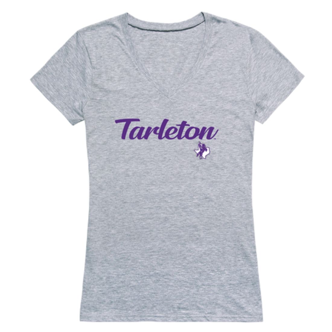 Tarleton State University Texans Womens Script Tee T-Shirt-Campus-Wardrobe