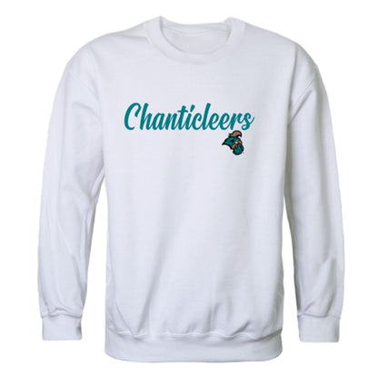 CCU Coastal Carolina University Chanticleers Script Crewneck Pullover Sweatshirt Sweater Black-Campus-Wardrobe