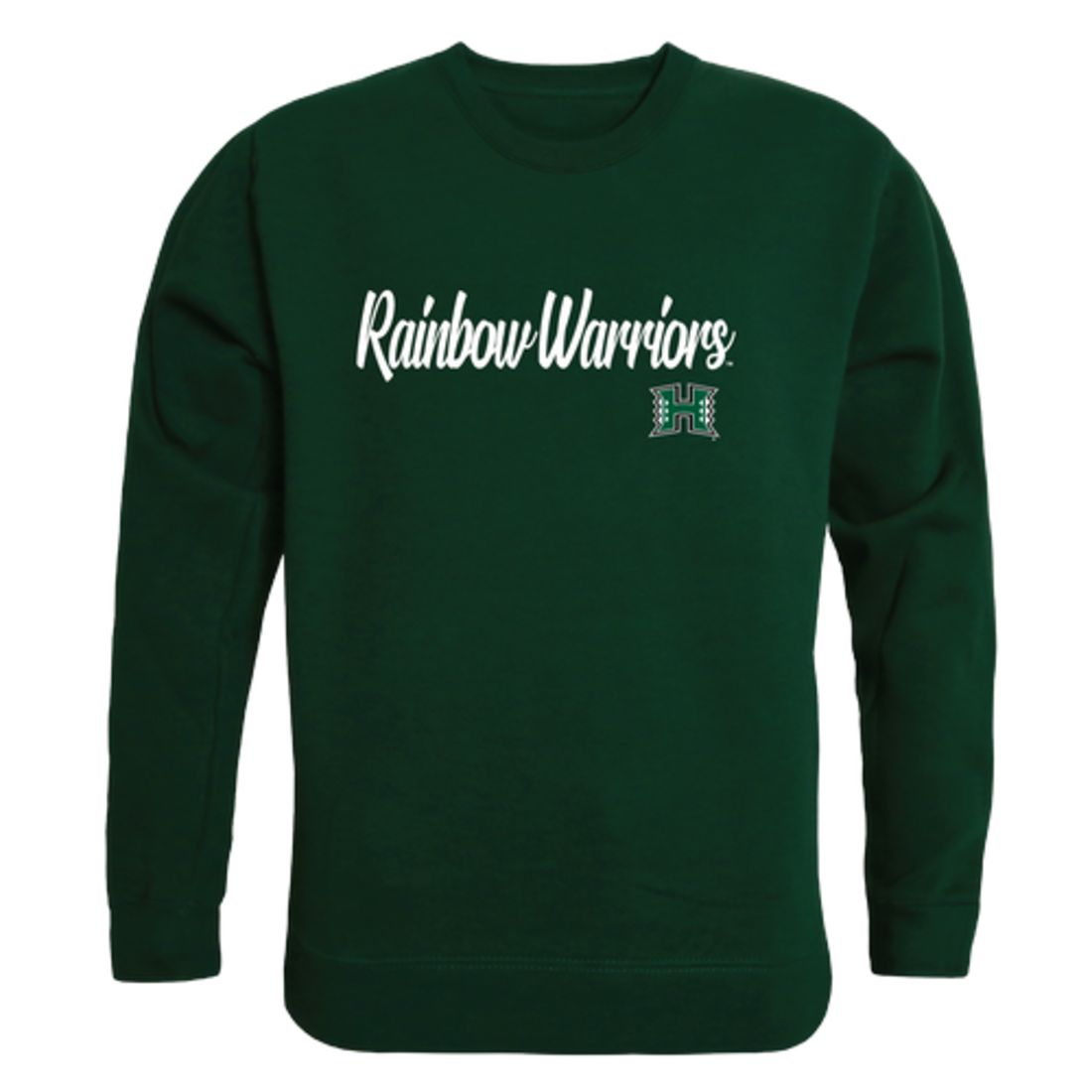 University of Hawaii Rainbow Warriors Script Crewneck Pullover Sweatshirt Sweater Black-Campus-Wardrobe