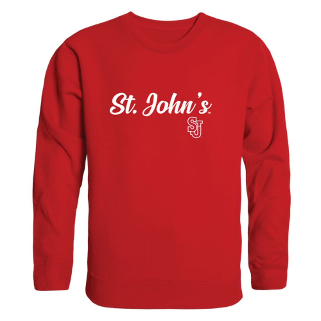 St. John's University Red Storm Script Crewneck Pullover Sweatshirt Sweater Black-Campus-Wardrobe