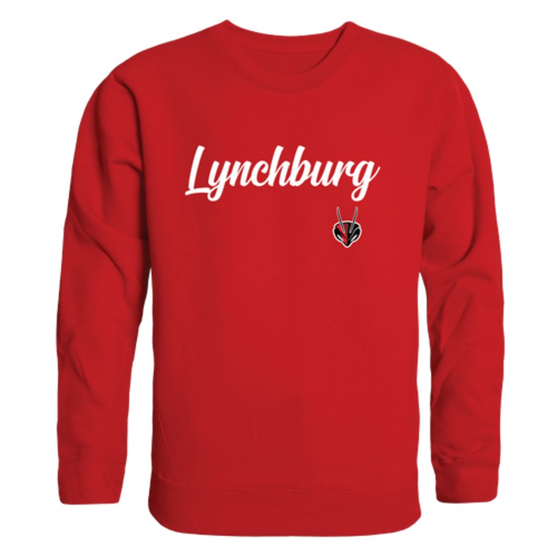 Lynchburg College Hornets Script Crewneck Pullover Sweatshirt Sweater Black-Campus-Wardrobe