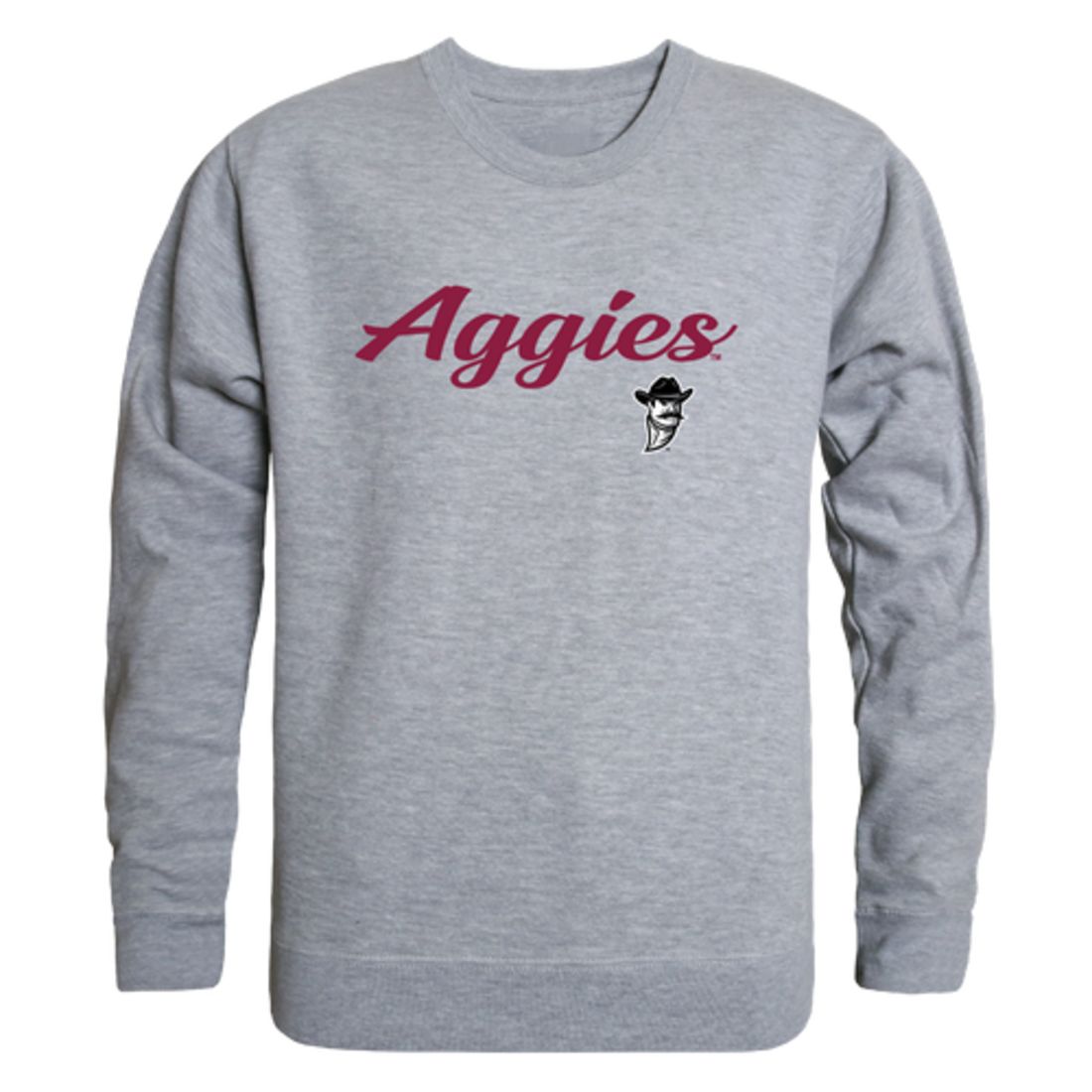 NMSU New Mexico State University Aggies Script Crewneck Pullover Sweatshirt Sweater Black-Campus-Wardrobe