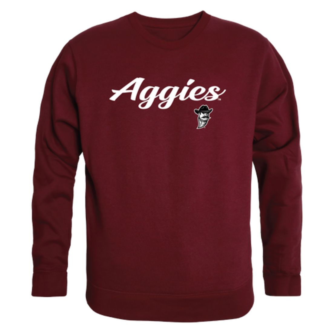 NMSU New Mexico State University Aggies Script Crewneck Pullover Sweatshirt Sweater Black-Campus-Wardrobe