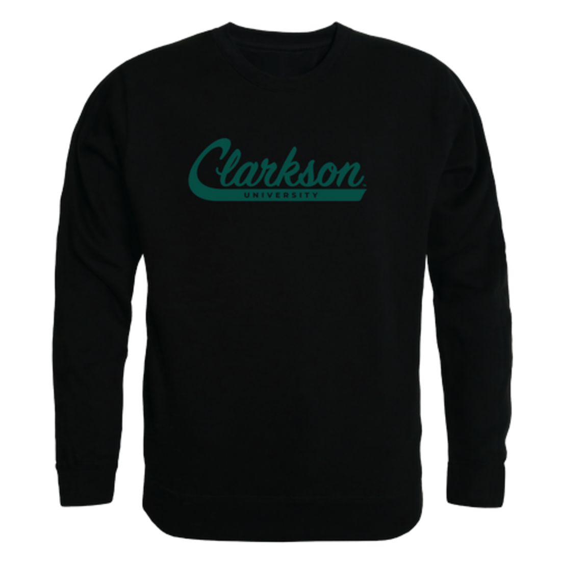 Clarkson University Golden Knights Script Crewneck Pullover Sweatshirt Sweater Black-Campus-Wardrobe