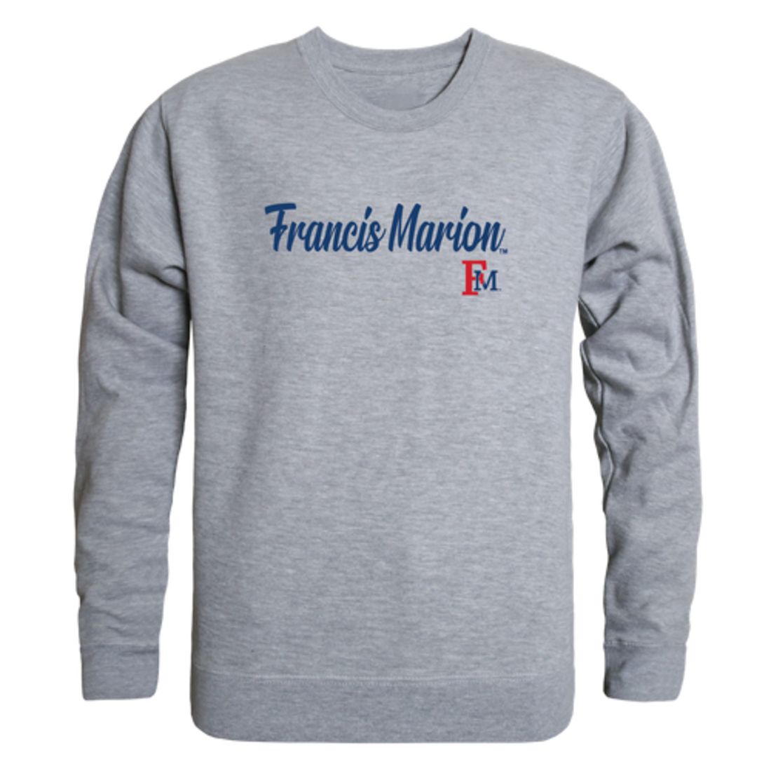 FMU Francis Marion University Patriots Script Crewneck Pullover Sweatshirt Sweater Black-Campus-Wardrobe