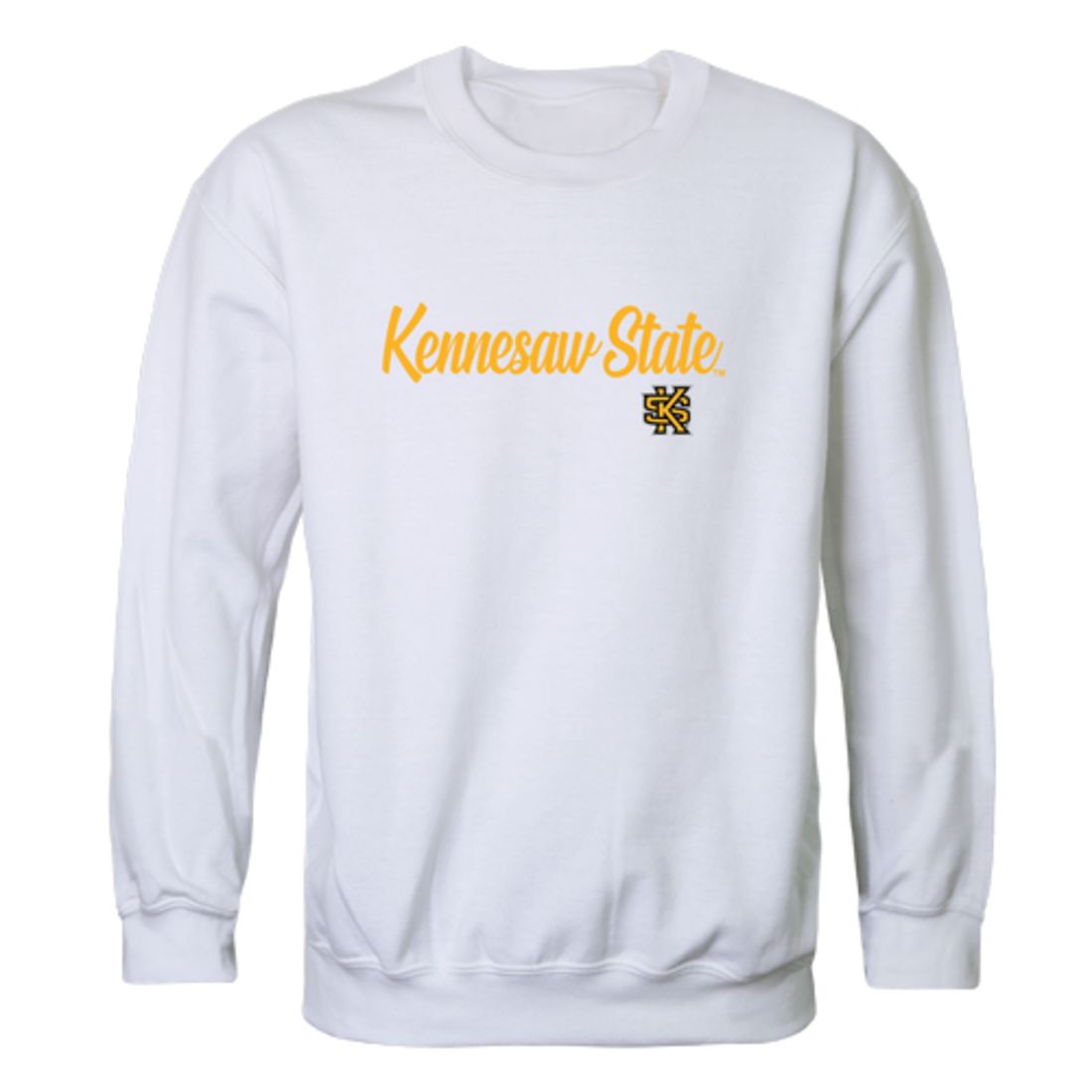 KSU Kennesaw State University Owls Script Crewneck Pullover Sweatshirt Sweater Black-Campus-Wardrobe