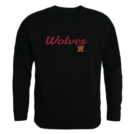 NSU Northern State University Wolves Script Crewneck Pullover Sweatshirt Sweater Black-Campus-Wardrobe