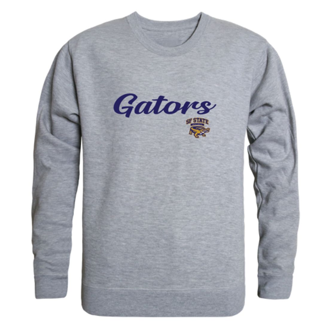 SFSU San Francisco State University Gators Script Crewneck Pullover Sweatshirt Sweater Black-Campus-Wardrobe