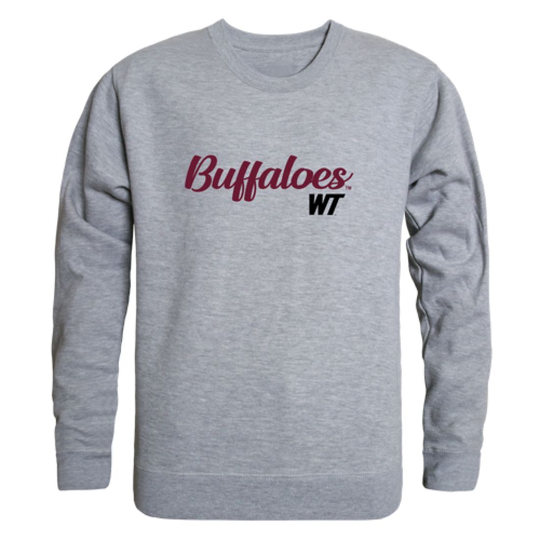 WTAMU West Texas A&M University Buffaloes Script Crewneck Pullover Sweatshirt Sweater Black-Campus-Wardrobe