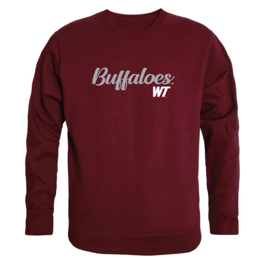 WTAMU West Texas A&M University Buffaloes Script Crewneck Pullover Sweatshirt Sweater Black-Campus-Wardrobe