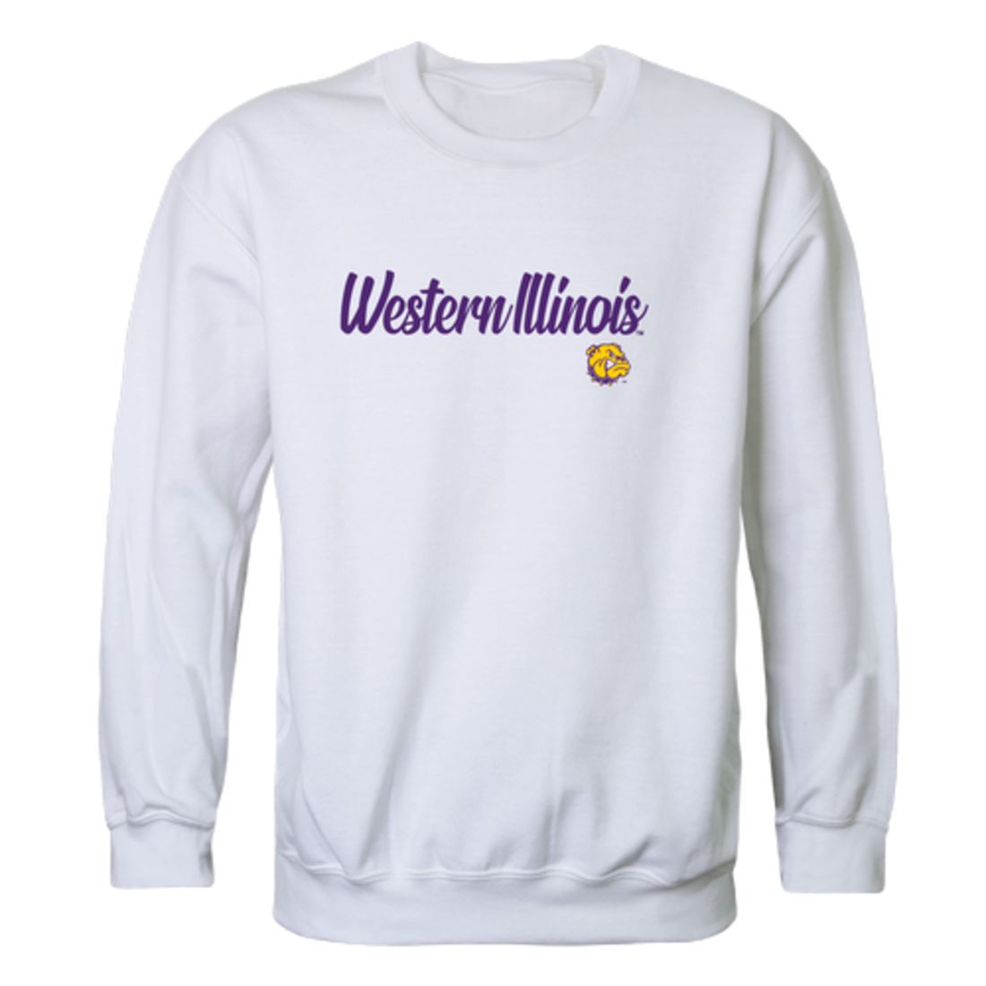 WIU Western Illinois University Leathernecks Script Crewneck Pullover Sweatshirt Sweater Black-Campus-Wardrobe