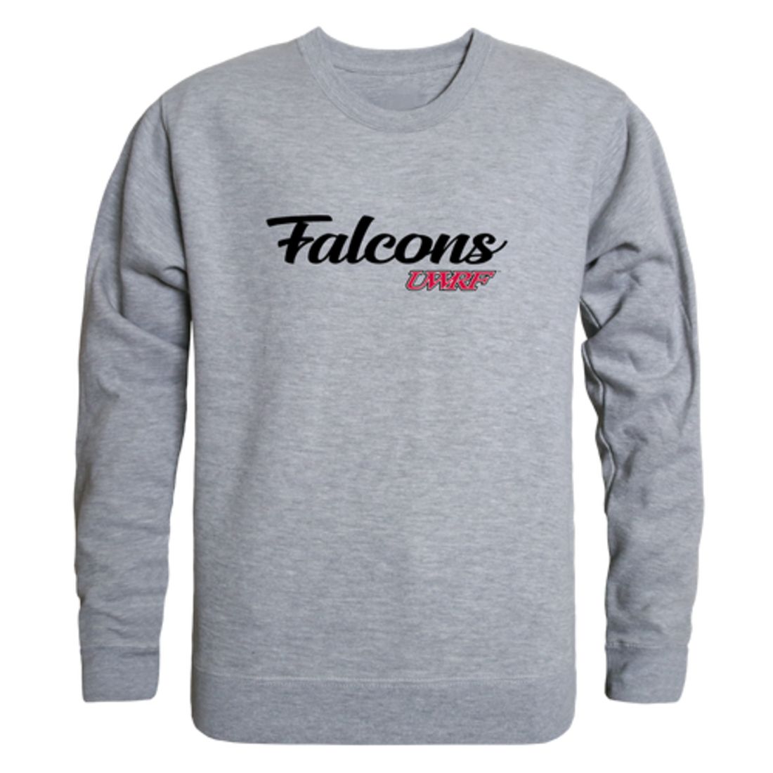 UWRF University of Wisconsin River Falls Falcons Script Crewneck Pullover Sweatshirt Sweater Black-Campus-Wardrobe