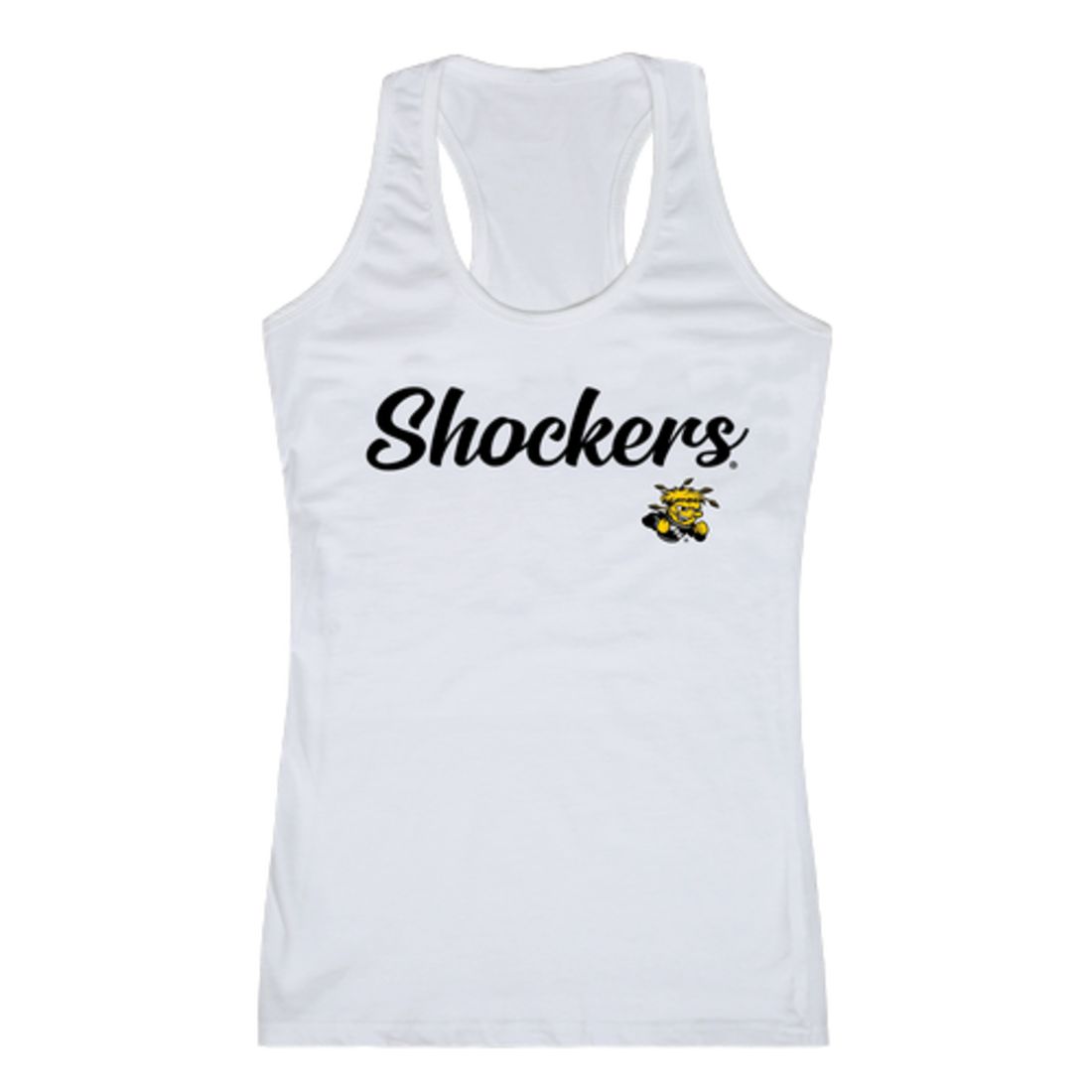 WSU Wichita State University Shockers Womens Script Tank Top T-Shirt-Campus-Wardrobe