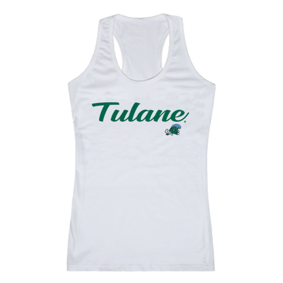 Tulane University Waves Womens Script Tank Top T-Shirt-Campus-Wardrobe
