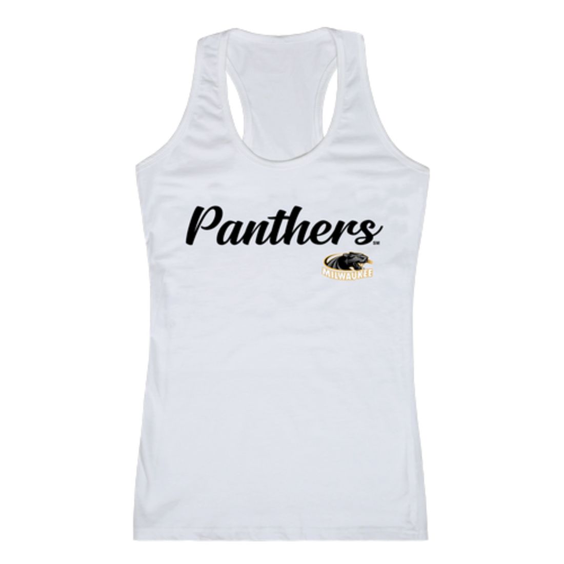 UW University of Wisconsin Milwaukee Panthers Womens Script Tank Top T-Shirt-Campus-Wardrobe