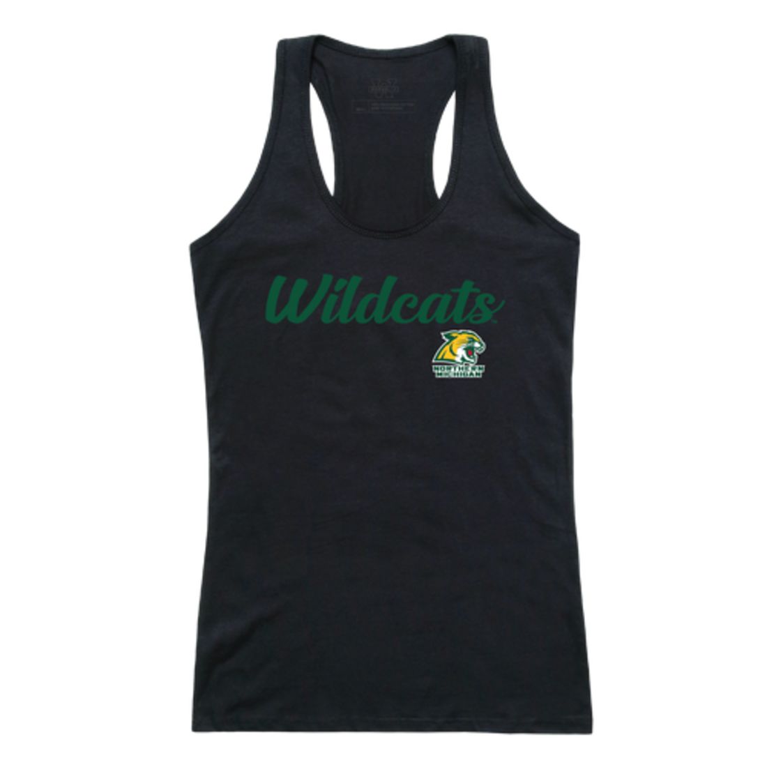 NMU Northern Michigan University Wildcats Womens Script Tank Top T-Shirt-Campus-Wardrobe