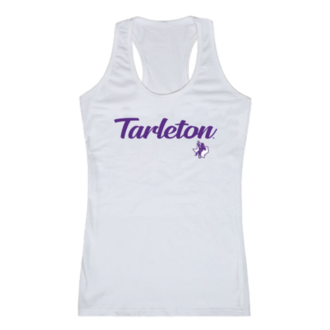 Tarleton State University Texans Womens Script Tank Top T-Shirt-Campus-Wardrobe