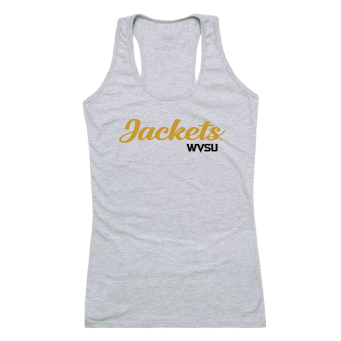 WVSU West Virginia State University Yellow Jackets Womens Script Tank Top T-Shirt-Campus-Wardrobe