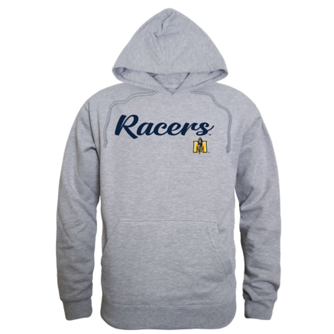 MSU Murray State University Racers Mens Script Hoodie Sweatshirt Black-Campus-Wardrobe