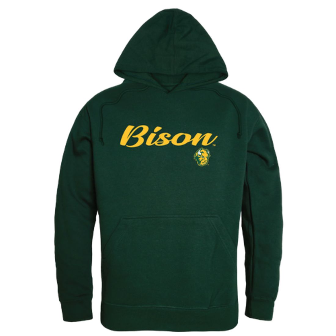 NDSU North Dakota State University Bison Thundering Herd Mens Script Hoodie Sweatshirt Black-Campus-Wardrobe