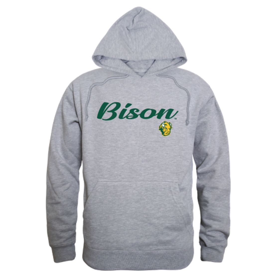 NDSU North Dakota State University Bison Thundering Herd Mens Script Hoodie Sweatshirt Black-Campus-Wardrobe
