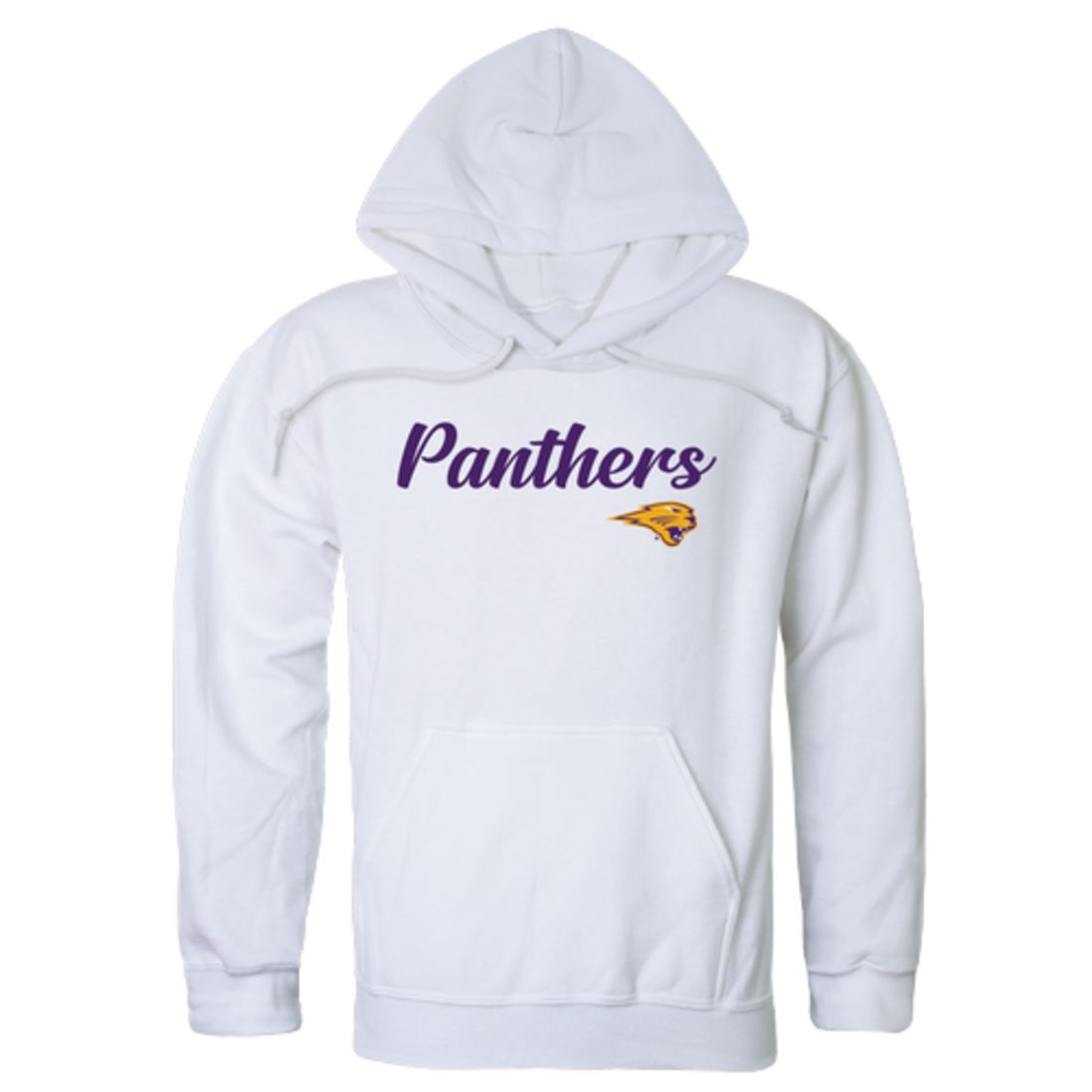 University of Northern Iowa Panthers Mens Script Hoodie Sweatshirt Black-Campus-Wardrobe