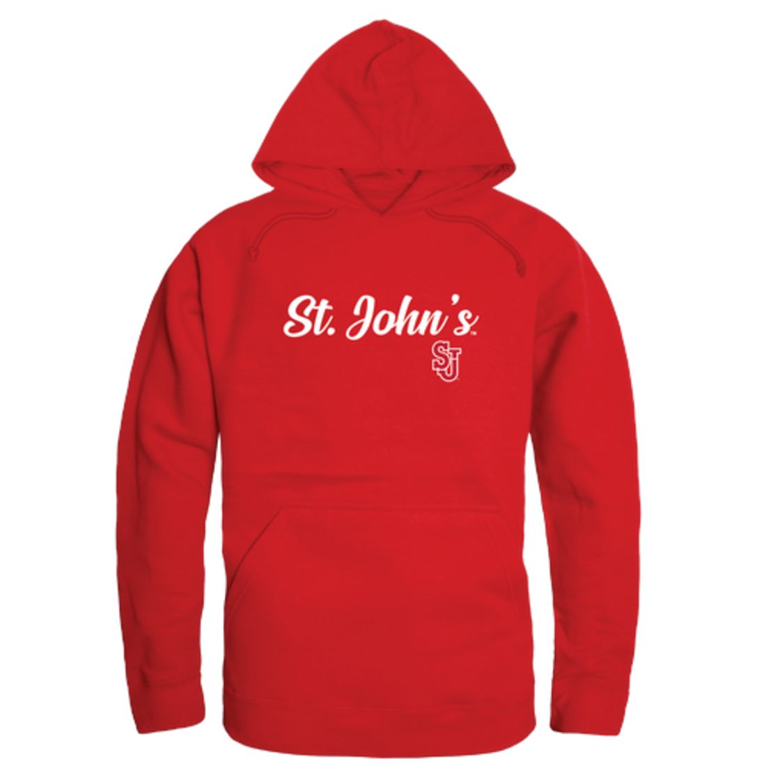 St. John's University Red Storm Mens Script Hoodie Sweatshirt Black-Campus-Wardrobe
