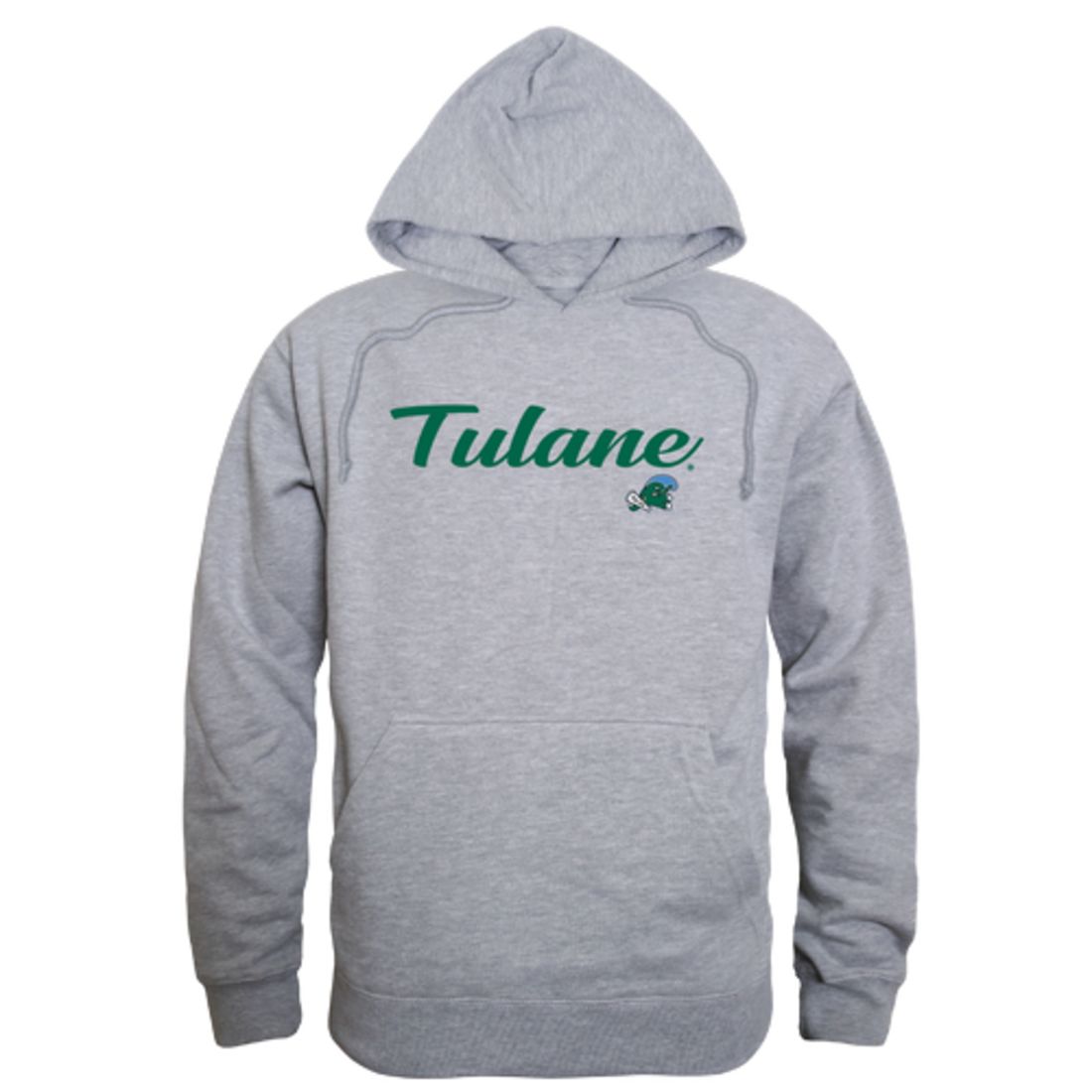 Tulane University Green Waves Mens Script Hoodie Sweatshirt Black-Campus-Wardrobe
