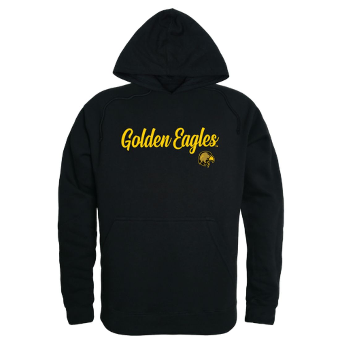 California State University Los Angeles Golden Eagles Mens Script Hoodie Sweatshirt Black-Campus-Wardrobe