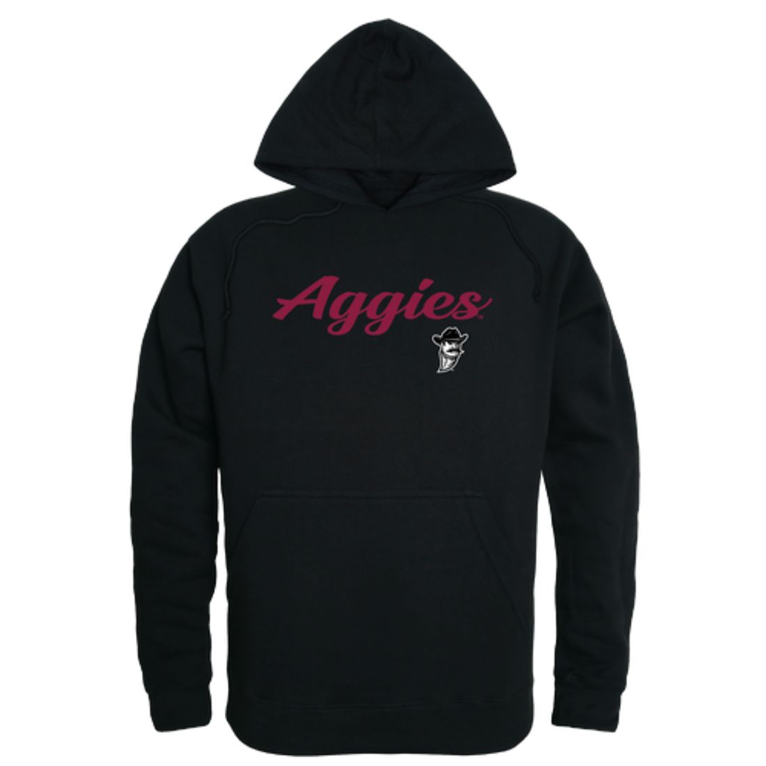 NMSU New Mexico State University Aggies Mens Script Hoodie Sweatshirt Black-Campus-Wardrobe