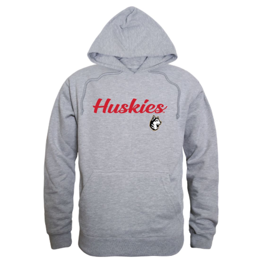 Northeastern University Huskies Mens Script Hoodie Sweatshirt Black-Campus-Wardrobe