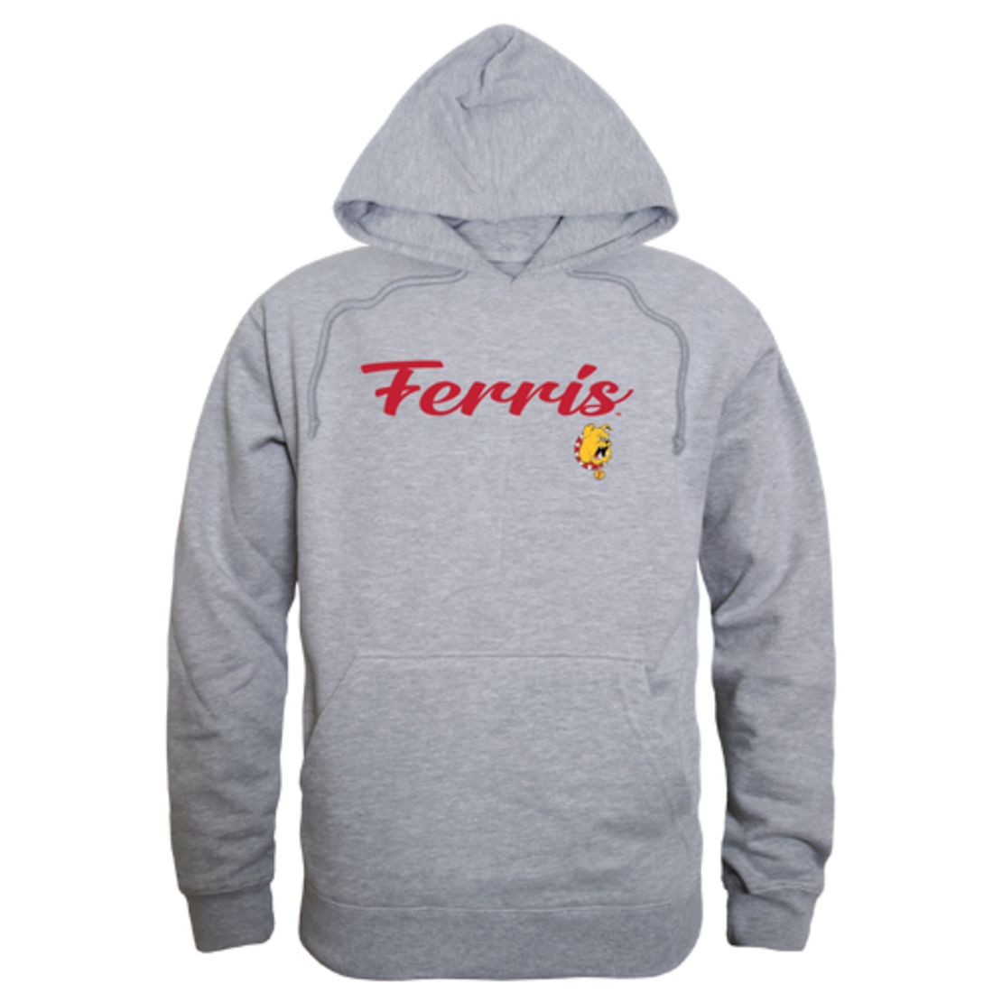 FSU Ferris State University Bulldogs Mens Script Hoodie Sweatshirt Black-Campus-Wardrobe