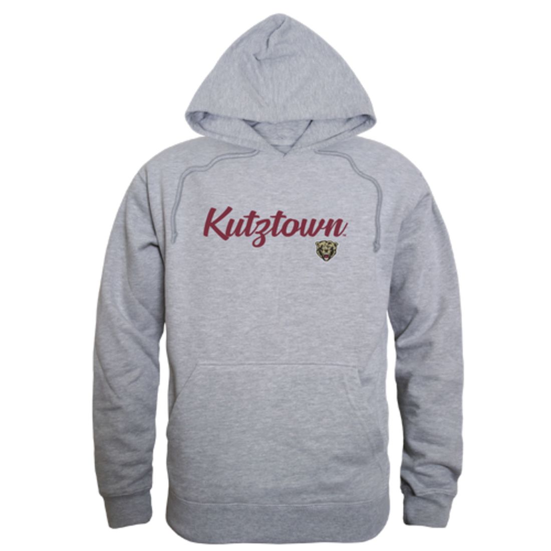 Kutztown University of Pennsylvania Golden Bears Mens Script Hoodie Sweatshirt Black-Campus-Wardrobe