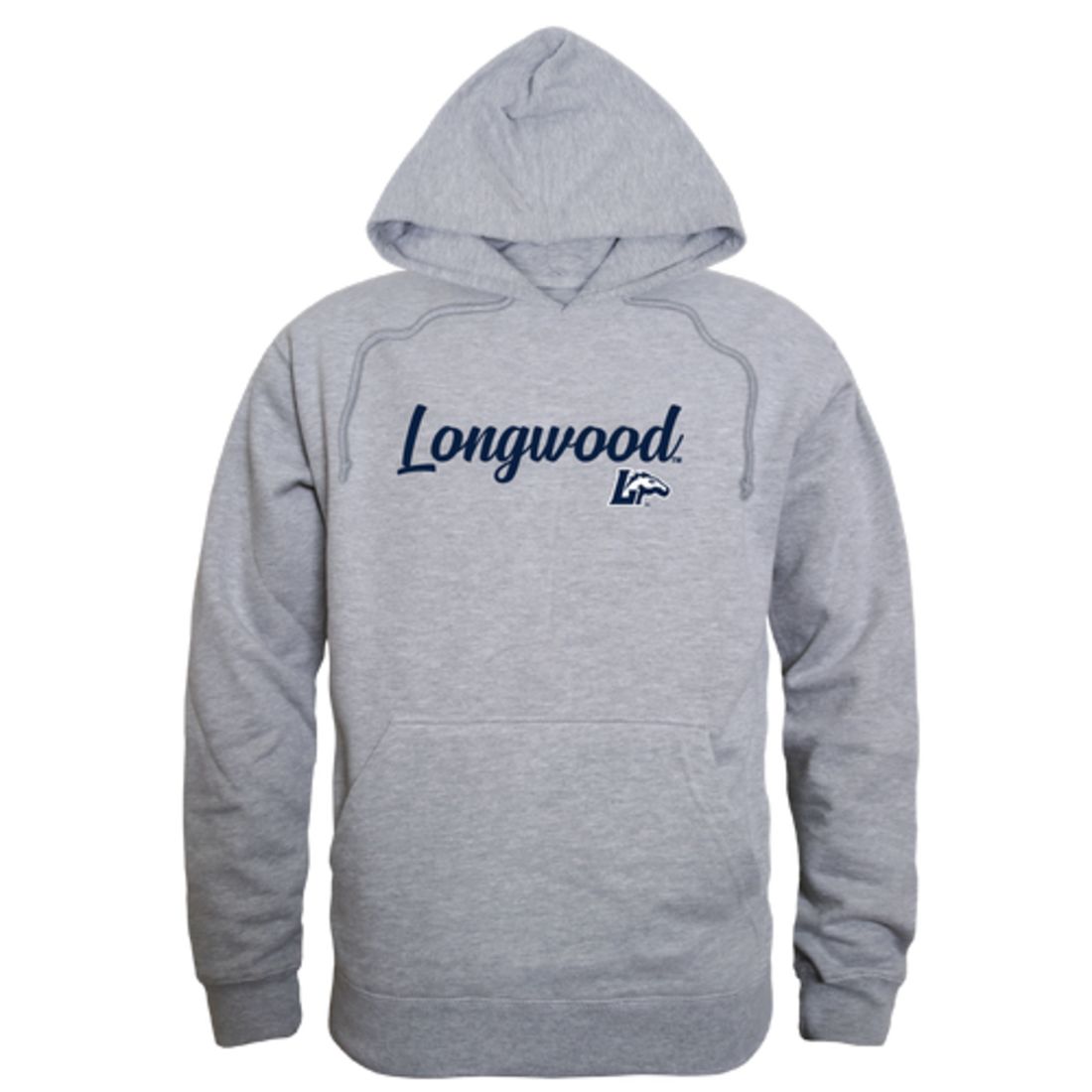 Longwood University Lancers Mens Script Hoodie Sweatshirt Black-Campus-Wardrobe