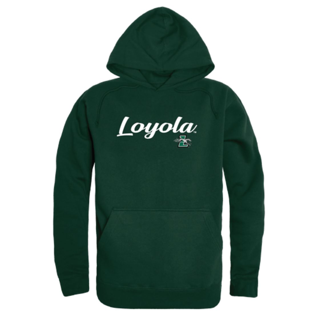 Loyola University Maryland Greyhounds Mens Script Hoodie Sweatshirt Black-Campus-Wardrobe