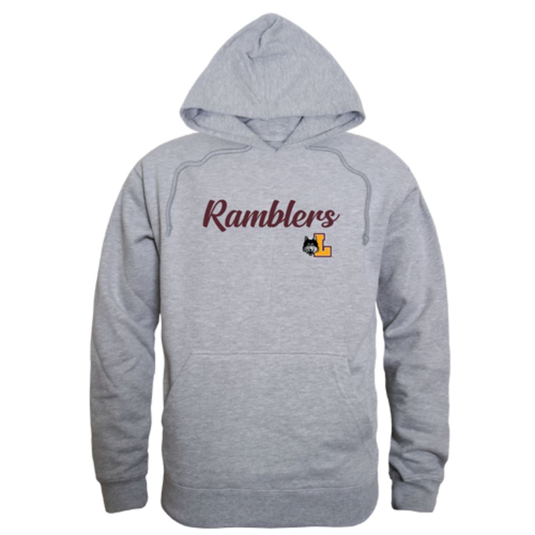 LUC Loyola University Chicago Ramblers Mens Script Hoodie Sweatshirt Black-Campus-Wardrobe