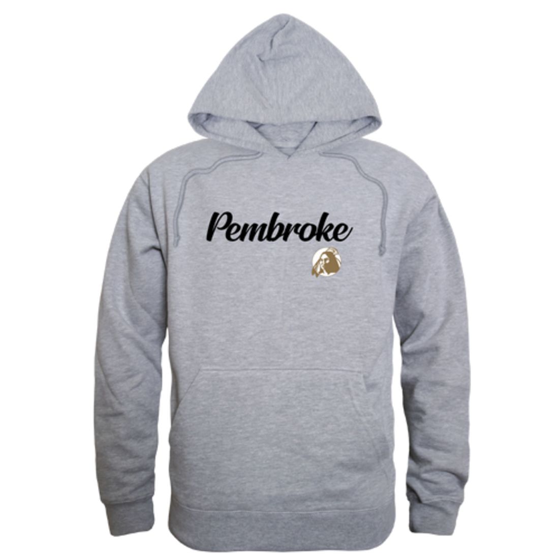 UNCP University of North Carolina at Pembroke Braves Mens Script Hoodie Sweatshirt Black-Campus-Wardrobe