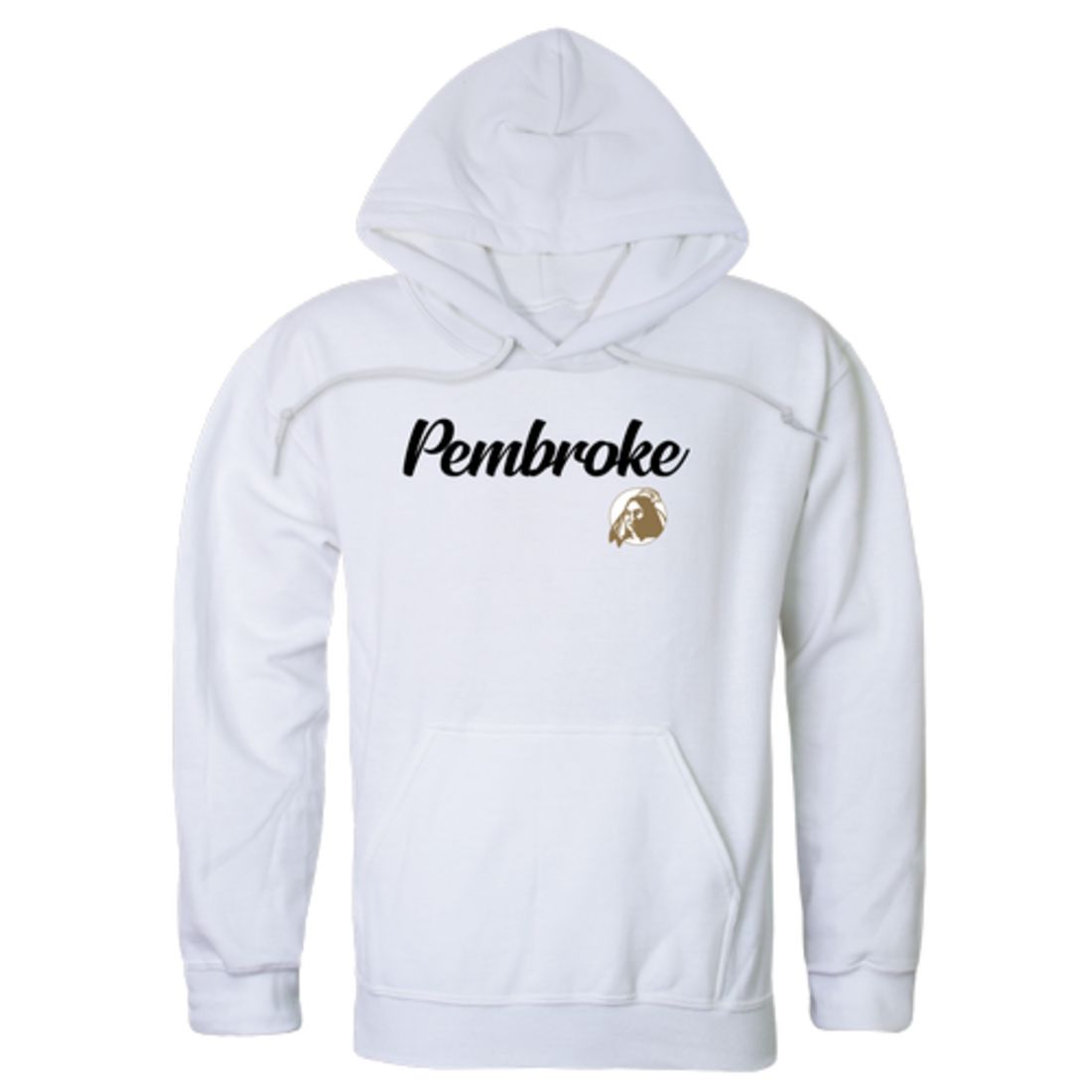UNCP University of North Carolina at Pembroke Braves Mens Script Hoodie Sweatshirt Black-Campus-Wardrobe