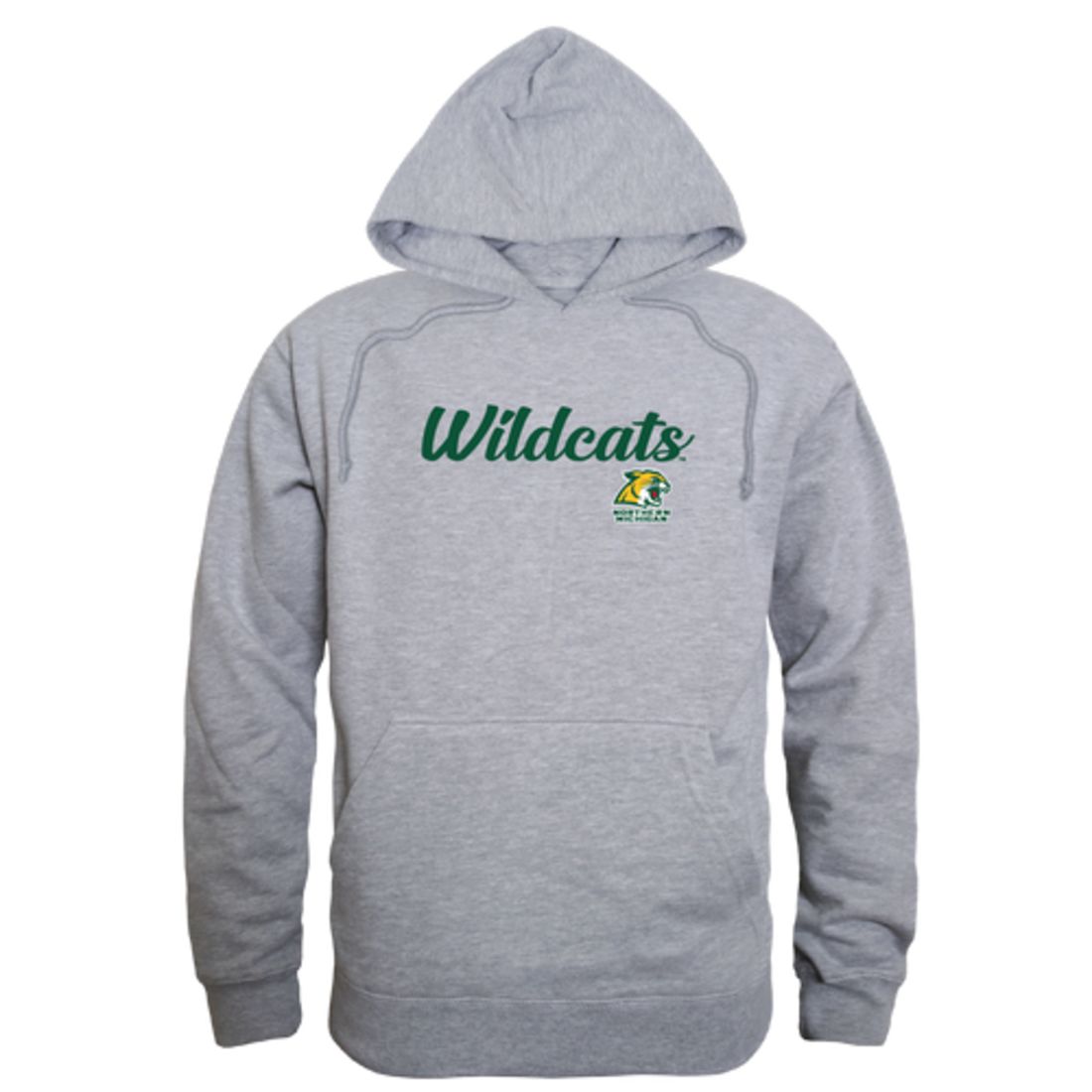 NMU Northern Michigan University Wildcats Mens Script Hoodie Sweatshirt Black-Campus-Wardrobe
